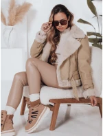 Dámská zimní bunda ramones s kožešinou béžová Dstreet model 21990806 - FashionStreet