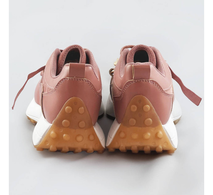 Růžové sportovní boty s řetízkem (N-206)