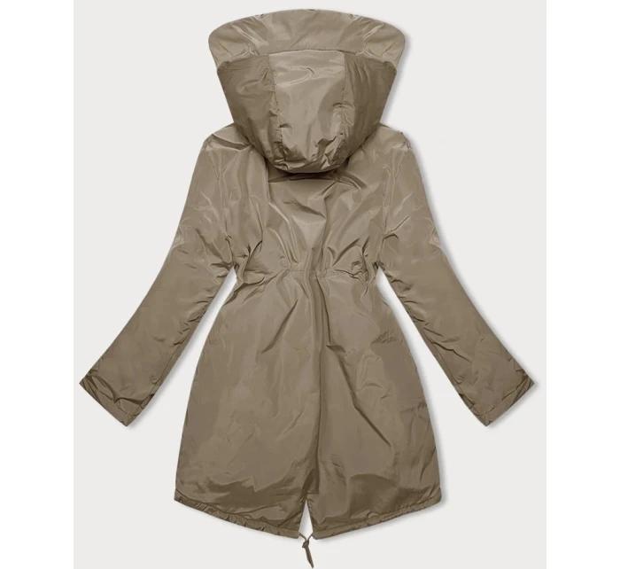 Dámská zimní bunda ve velbloudí barvě s kapucí Glakate model 21247465 - Miss TiTi