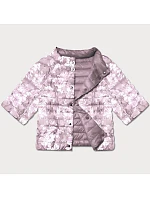 Dámská bunda plus size s 3/4 rukávem Minority dirty pink/floral (M23-7010-52) Dámská bunda plus size s 3/4 rukávem Minority dirty pink/floral (M23-7010-52)