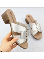 Dámské zlaté kožené žabky Remonte R8759-90