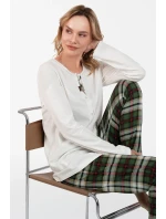 Italská móda Asama dlouhý rukáv barva:ecru/print