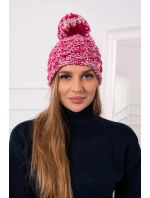 Fleecová čepice Fiona K275 fuchsiová + pudrově růžová