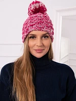 Fleecová čepice Fiona K275 fuchsiová + pudrově růžová