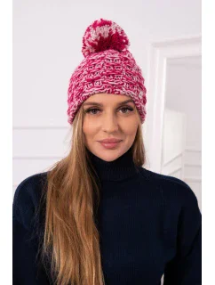 Fleecová čepice Fiona K275 fuchsiová + pudrově růžová