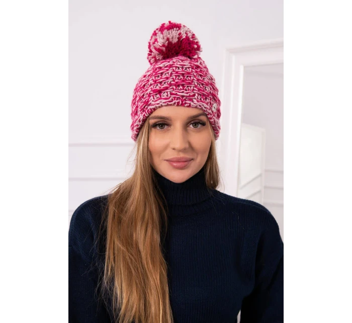 Fleecová čepice Fiona K275 fuchsiová + pudrově růžová