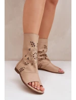 Zazoo Dámské Kožené Sandály S Na Béžové model 21682075 - Boto Zazoo Dámské Kožené Sandály S Na Béžové model 21682075 - Boto
