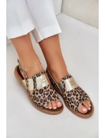 Dámské Kožené Sandály S Vzorem Hnědé model 21684131 - Zazoo