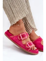 Dámské Pantofle S Přezkami A Dekorativním Fuchsie model 21696562 - Boto Dámské Pantofle S Přezkami A Dekorativním Fuchsie model 21696562 - Boto