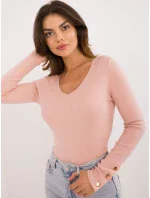 Sweter AT SW model 20493437 jasny różowy - FPrice Sweter AT SW model 20493437 jasny różowy - FPrice