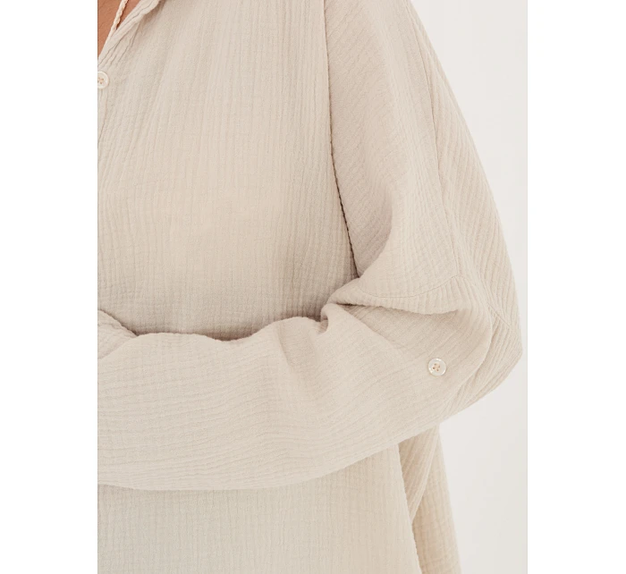 Koszula MI KS model 22102655 beżowy - FPrice Koszula MI KS model 22102655 beżowy - FPrice