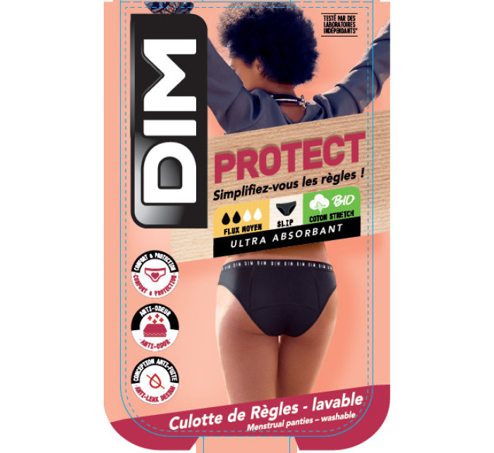 Dámské menstruační kalhotky Protect model 18837922 SLIP Tmavě modrá s béžovou - DIM