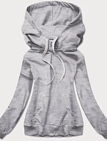 Tenká šedá dámská "klokaní" mikina (W06-2)