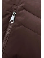 Hnědá dámská zimní bunda s kožešinovou podšívkou model 21246465 - LHD