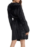 Dámský župan model 20850518 Glossy black - Henderson Dámský župan model 20850518 Glossy black - Henderson