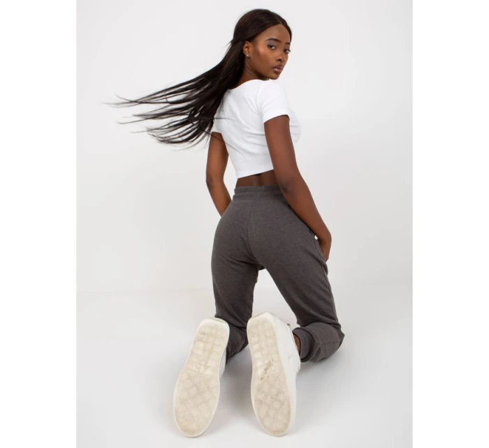 Tmavě šedé melanžové základní tepláky (B-005.05) Tmavě šedé melanžové základní tepláky (B-005.05)