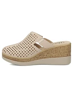 béžové kožené žabky na model 22135952 - FILIPPO