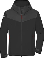 Daiber JN 1180 Pánská outdoorová softshellová bunda 02.1180 black/carbon/light red