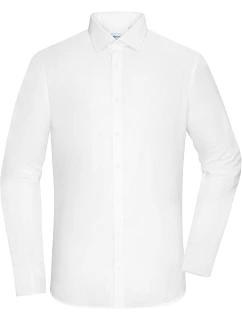 Daiber JN 1372 Popelínová košile slim fit s dlouhým rukávem 02.1372 white