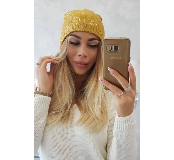 Čepice model 18747315 hořčice - K-Fashion Čepice model 18747315 hořčice - K-Fashion