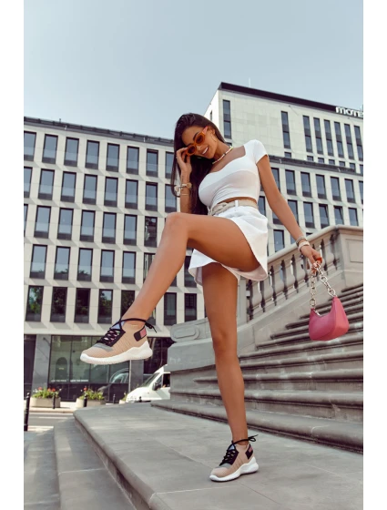 Dámská sportovní obuv nazouvací béžove model 21591032 - Boto