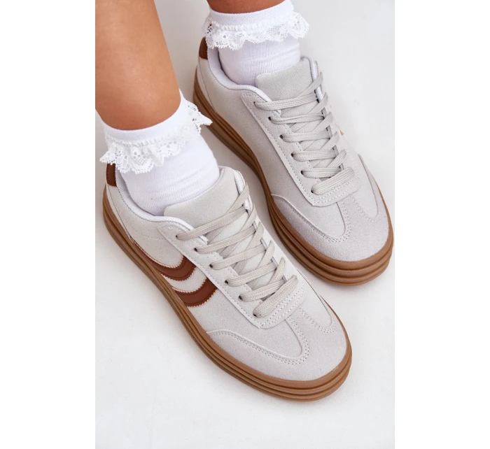 Stylové tenisky na platformě šedé model 21682892 - Boto Stylové tenisky na platformě šedé model 21682892 - Boto