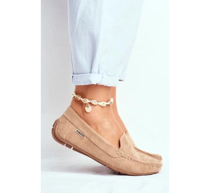 Dámské Semišové Mokasíny Béžové Morreno Dámské Semišové Mokasíny Béžové Morreno