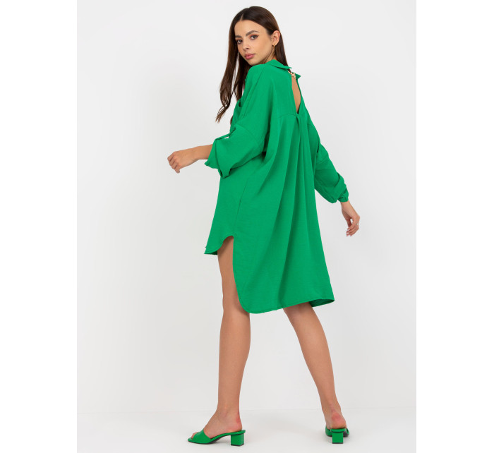 Zelené ležérní šaty s límečkem od Elaria