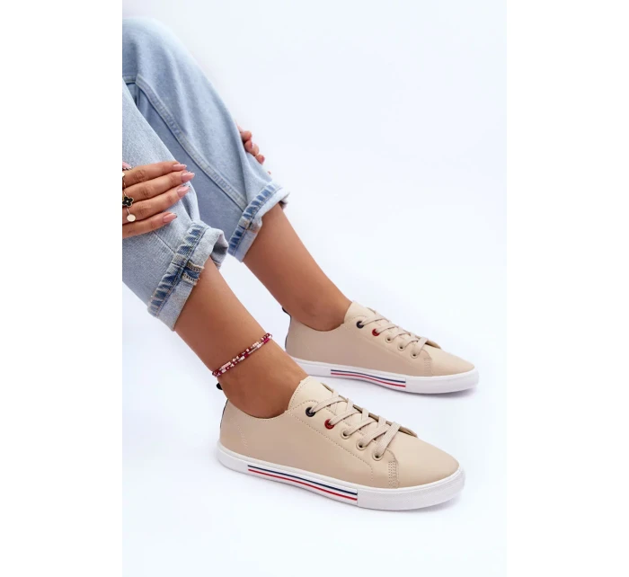 Dámská kožená sportovní obuv béžová Mosaia Dámská kožená sportovní obuv béžová Mosaia