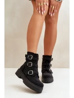 Zateplené Dámské Kotníkové Boty s Ozdobou Černé Ciascia Zateplené Dámské Kotníkové Boty s Ozdobou Černé Ciascia
