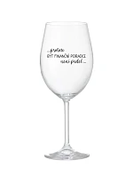PROTOŽE BÝT FINANČNÍ PORADCE NENÍ PRDEL - čirá sklenice na víno 350 ml