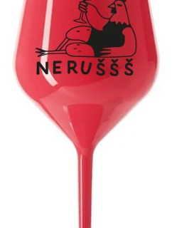 NERUŠŠŠ - červená nerozbitná sklenice na víno 470 ml