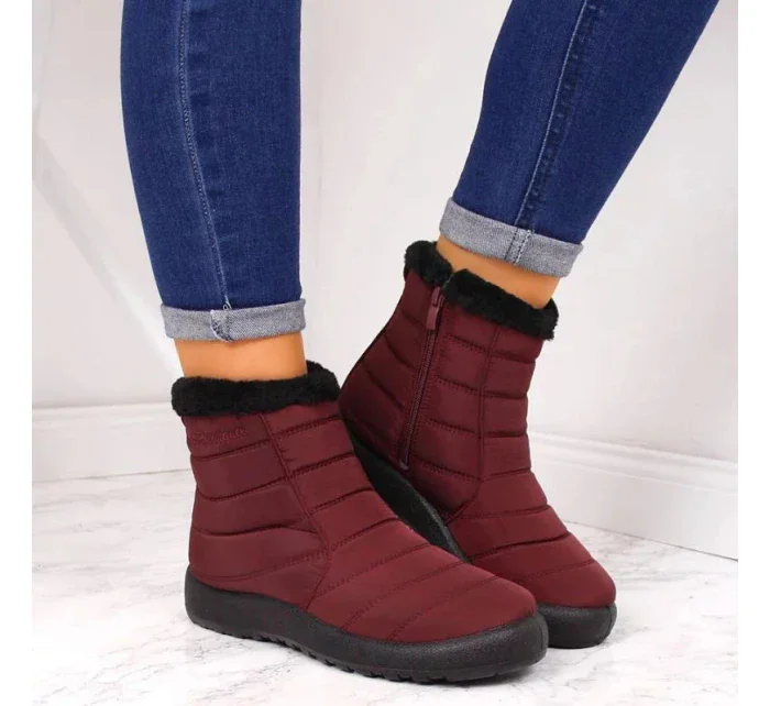 Dámské nepromokavé sněhové boty Vínová NEWS model 19368052 - Inello Dámské nepromokavé sněhové boty Vínová NEWS model 19368052 - Inello
