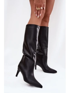 Kozačky na podpatku model 221148 Step in style