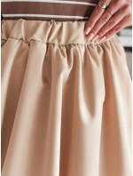 Dámská mini sukně PUFFELLA light beige FashionStreet CY0503