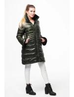 DAMSKA PIKOWANA KURTKA ZIMOWA KHAKI model 21242322 - Ann Gissy