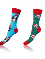 Veselé ponožky 2 páry CRAZY SOCKS 2x - BELLINDA - světle modrá