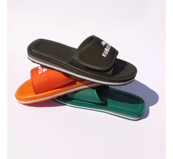 Žabky Kubota na suchý zip v khaki barvě K0000-100-005-19-1