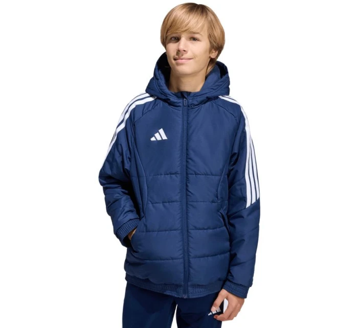 Dětská zimní bunda adidas Tiro 26 tmavě modrá KA8026 Dětská zimní bunda adidas Tiro 26 tmavě modrá KA8026