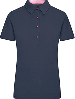 Daiber JN 715 Dámské piqué polo v tradičním krojovém stylu 02.0715 navy/red white