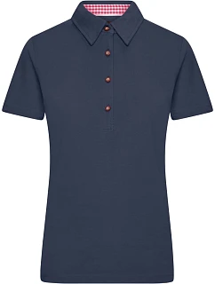 Daiber JN 715 Dámské piqué polo v tradičním krojovém stylu 02.0715 navy/red white