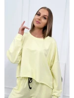 Set 2dílná mikina + kalhoty žlutá