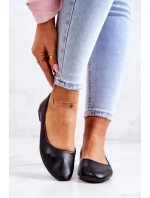 Černé klasické kožené baleríny model 21573461 - EVENTO