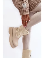 Dámské sněhové boty s podrážkou  Bežové model 21639066 - Goe