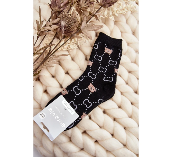 Teplé Bavlněné Ponožky S model 21645018 Černé - Aura.via