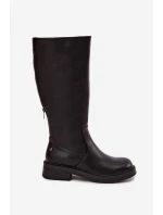 Kožené dámské kozačky vyhřívané model 21728450 Černé - Maciejka