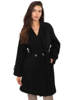 Płaszcz IT PL model 21302531 czarny - FPrice Płaszcz IT PL model 21302531 czarny - FPrice