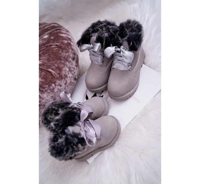 Dětské Kotníkové Boty Zateplené Šedé Tesoro Dětské Kotníkové Boty Zateplené Šedé Tesoro