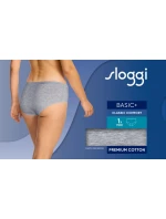 Dámské kalhotky Basic+ Midi Šedá - Sloggi Dámské kalhotky Basic+ Midi Šedá - Sloggi