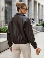 Kurtka damska skórzana oversize brązowa model 22084536 - FashionStreet